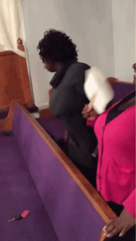 Church Lady In Black Dress GIF