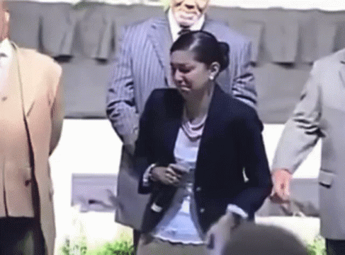 Church Lady Running Inside GIF