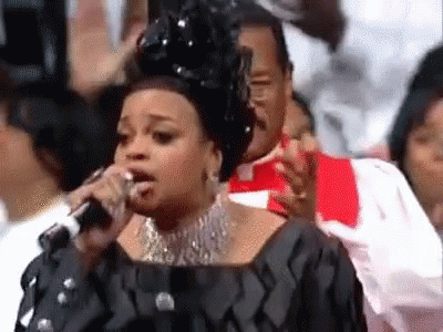 Church Lady Shouting Karen Clark GIF