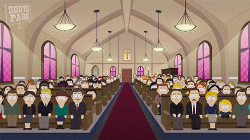 Church With South Park Sign GIF