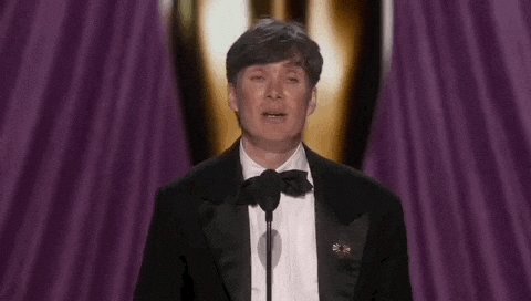 Cillian Murphy Raising Trophy Award GIF
