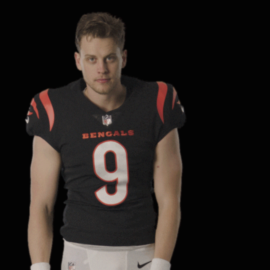 Cincinnati Bengals Joe Burrow Pointing Jersey GIF