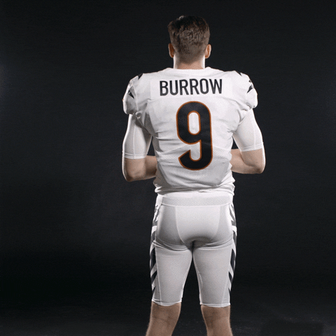 Cincinnati Bengals Joe Burrow Pointing Jersey GIF
