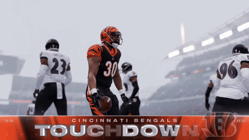 Cincinnati Bengals Playing Ravens In Touchdown GIF