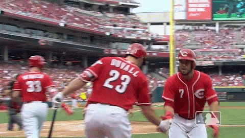 Cincinnati Reds Jersey Number 7 GIF