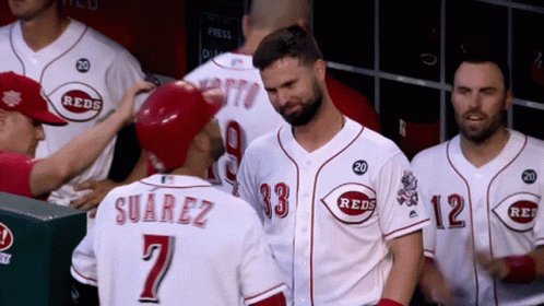Cincinnati Reds Luis Suarez Celebrating GIF