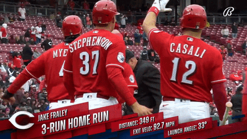 Cincinnati Reds Teammates High Five GIF