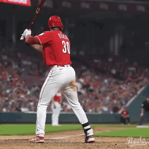 Cincinnati Reds Will Benson Hitting Ball GIF