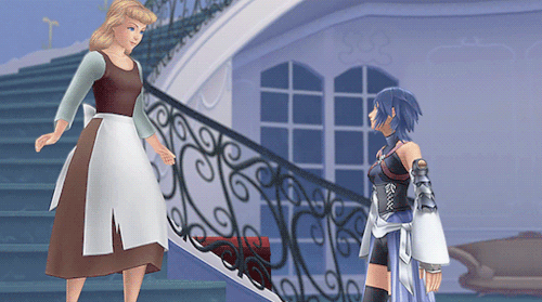 Cinderella And Aqua Kingdom Hearts GIF