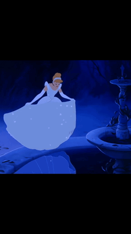 Cinderella Dancing in Blue Dress
