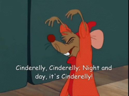 Cinderella Jaq Singing GIF