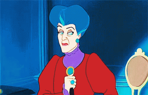 Cinderella's Stepmom Smiling Evilly GIF