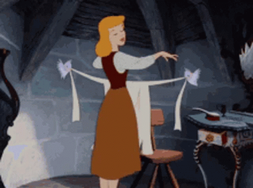 Cinderella Standing in Room