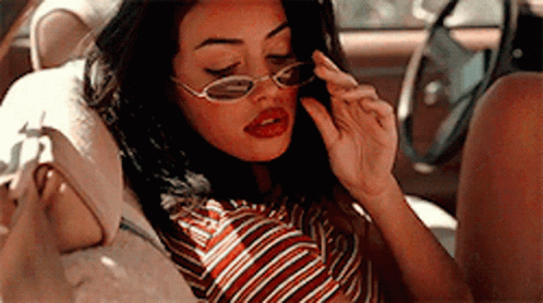 Cindy Kimberly Red Lips Shades GIF