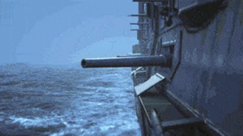 Cinematic Warship Battle GIF