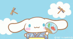 Cinnamoroll Flying Dragonflies Hello Kitty GIF