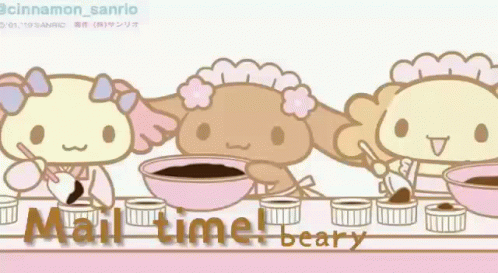 Cute Cinnamoroll And Friends Mail Time GIF