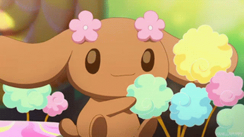 Cinnamoroll Eating Cotton Flowers GIF