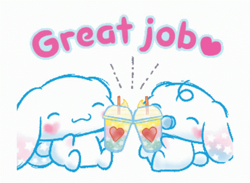 Cinnamoroll Great Job Cheers GIF
