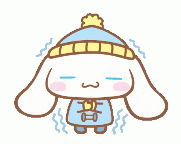 Cinnamoroll Chills Winter Clothes GIF