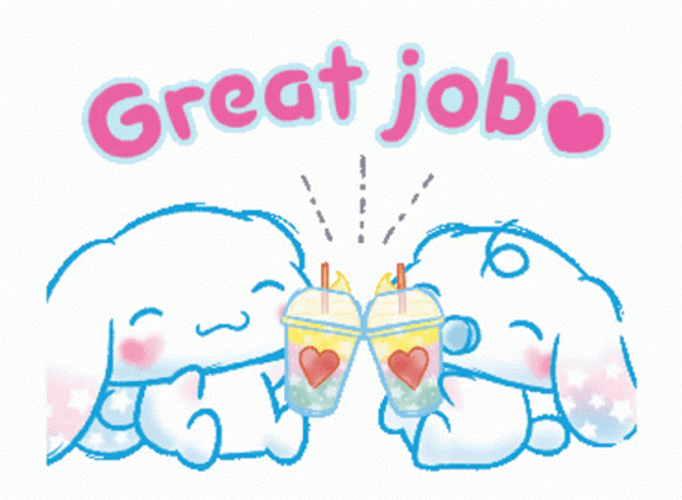 Cinnamoroll Great Job Cheers GIF