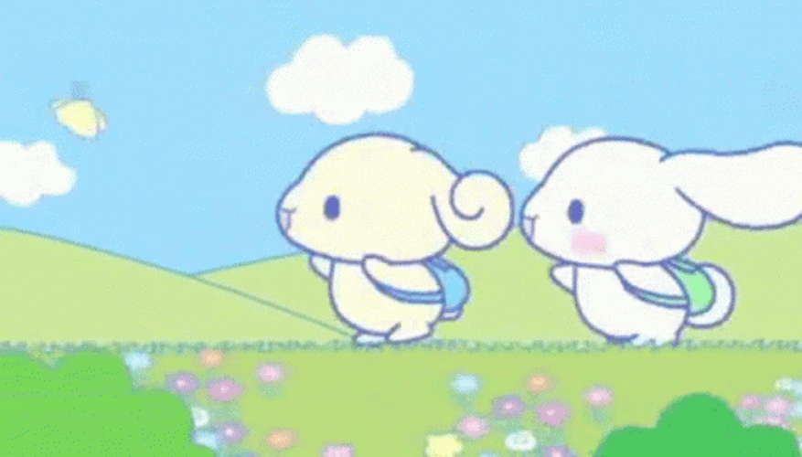 Cinnamoroll Running In Hills Sanrio GIF