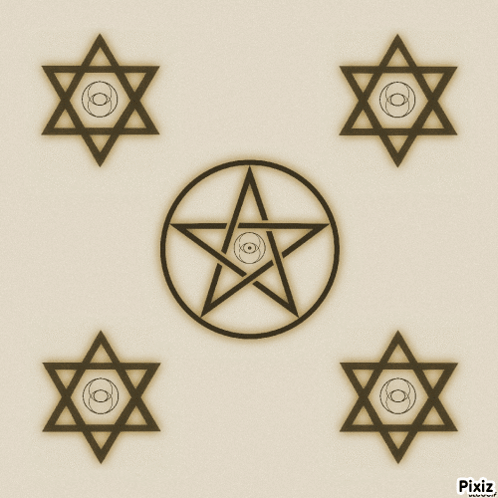 Circle Star Hexagonal Stars Pixiz Logo