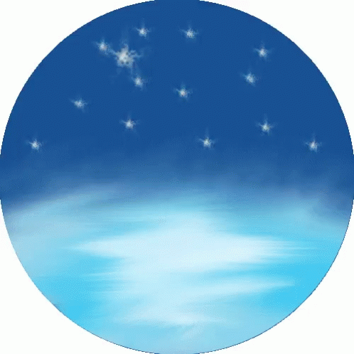 Circle With Blue Sky and White Stars