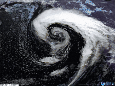 Circling Bomb Cyclone Moving North GIF