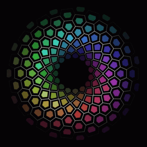 Circling Colorful Optical Illusion GIF
