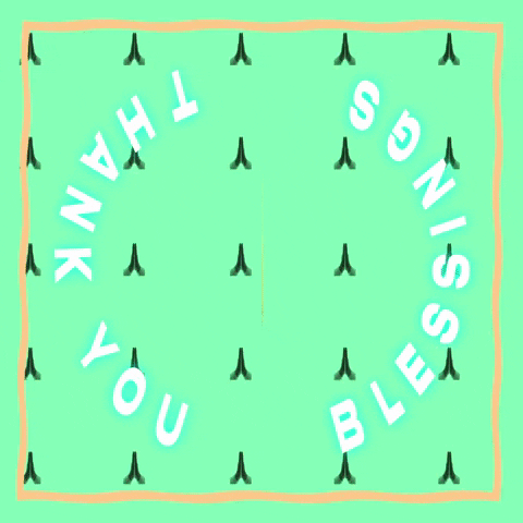Circling Thank You Blessings With Emojis GIF