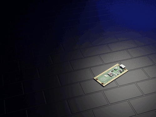 Circuit Board With Blue Light GIF