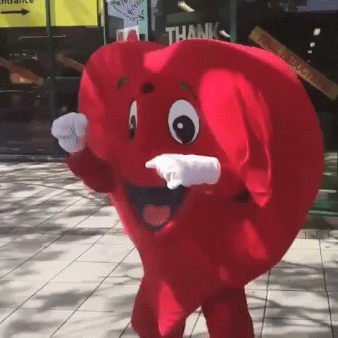 Circulatory System Heart Mascot Dancing GIF