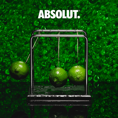 Citruses As Newton Pendulum GIF