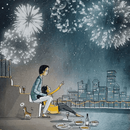 City Lovers Fireworks GIF
