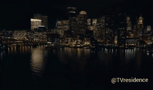City Night Aerial View GIF