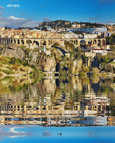 City Reflection in Water With Nemdil