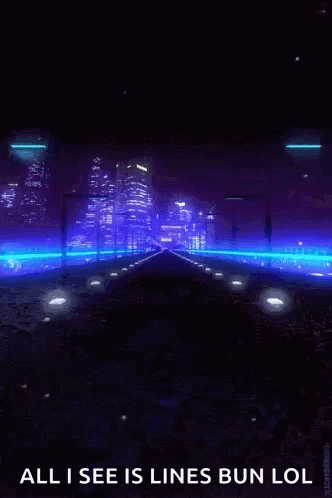 City Scene With Lines Bun Lol GIF