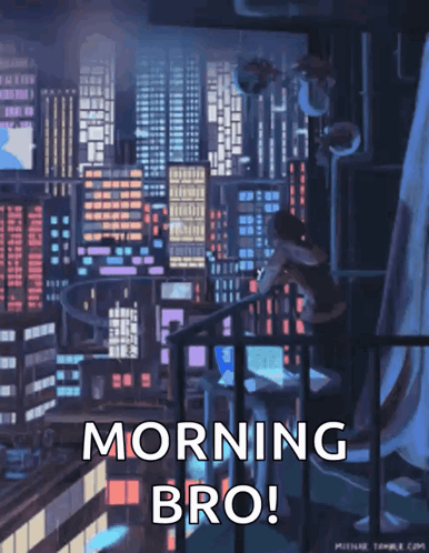 City Scene With Morning Bro GIF