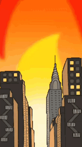 City Skyline with Chrysler Building