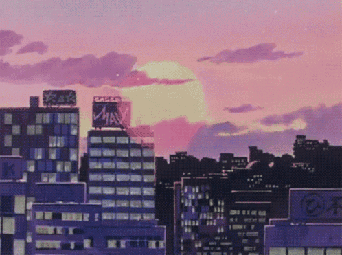 City Skyline With Max Sign GIF