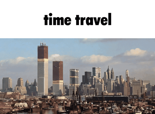 City Skyline With Time Travel