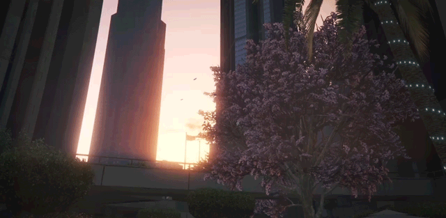 City Skyscraper Pink Panoramic View GIF