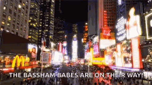 City Street Night Bassham Babes Sign
