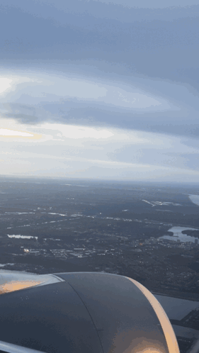 City View from Airplane Window
