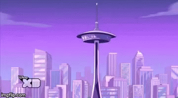 Cityscape with Disney XD Logo