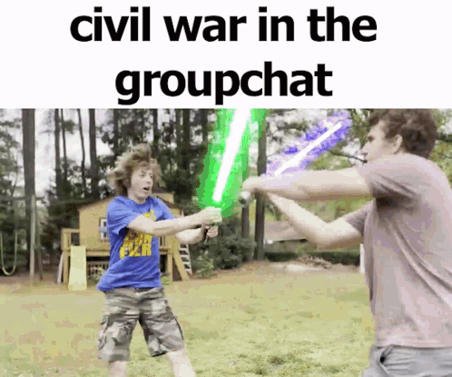 Civil War In The Group Chat GIF
