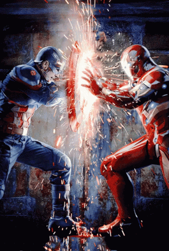 Civil War Powerful Men Fight GIF