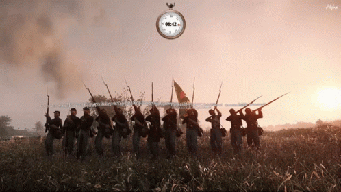 Civil War Soldiers Firing GIF