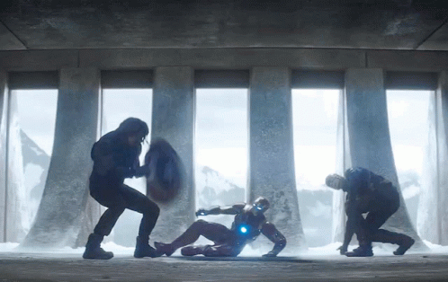Civil War Three Men Fighting GIF
